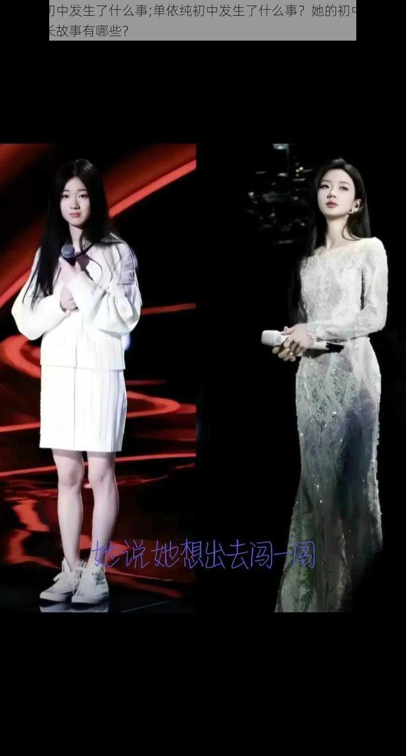 单依纯初中发生了什么事;单依纯初中发生了什么事?她的初中生活经历和成长故事有哪些?
